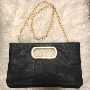 Women black party handbag